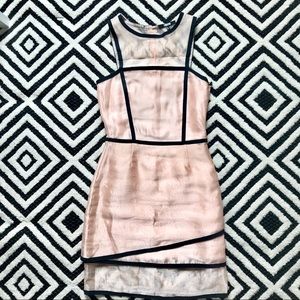 ASOS | Blush & Black Sheer Detail Dress